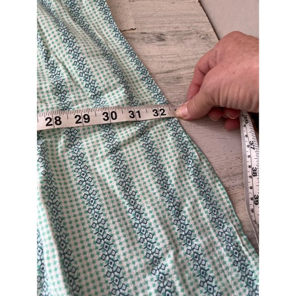 Blue white green cotton apron - Picture 4 of 4